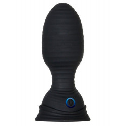 Черная анальная пробка с вибрацией и функцией расширения Shape Shifter - 11,7 см.
