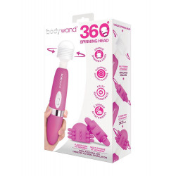 Розовый ротационный жезловый вибратор с двумя насадками 360° Spinning Head Wand Massager Set Розовый ротационный жезловый вибратор с двумя насадками 360° Spinning Head Wand Massager Set