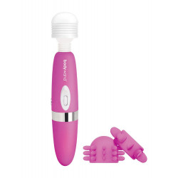 Розовый ротационный жезловый вибратор с двумя насадками 360° Spinning Head Wand Massager Set Розовый ротационный жезловый вибратор с двумя насадками 360° Spinning Head Wand Massager Set