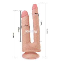 Двойной фаллоимитатор Skinlike Double Penetration Soft Cock - 25 см. Двойной фаллоимитатор Skinlike Double Penetration Soft Cock - 25 см.