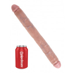 Телесный двусторонний фаллоимитатор 16 Thick Double Dildo - 40,6 см.