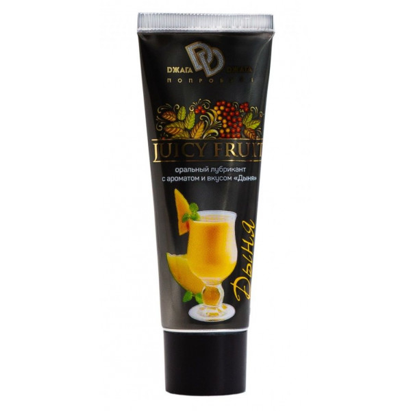Интимный съедобный лубрикант JUICY FRUIT с ароматом дыни - 30 мл. Интимный съедобный лубрикант JUICY FRUIT с ароматом дыни - 30 мл.