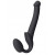 Черный безремневой страпон Silicone Bendable Strap-On - size S