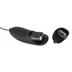 Черная надувная анальная пробка Inflatable Vibrating Butt Plug - 12,2 см.