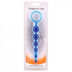 Синяя анальная цепочка DRAGONZ TALE ANAL - 20 см.