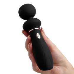 Черный вибратор So Divine Relax Portable Massage Wand - 24 см. Черный вибратор So Divine Relax Portable Massage Wand - 24 см.
