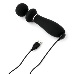 Черный вибратор So Divine Relax Portable Massage Wand - 24 см. Черный вибратор So Divine Relax Portable Massage Wand - 24 см.