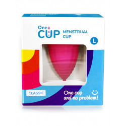 Розовая менструальная чаша OneCUP Classic - размер L