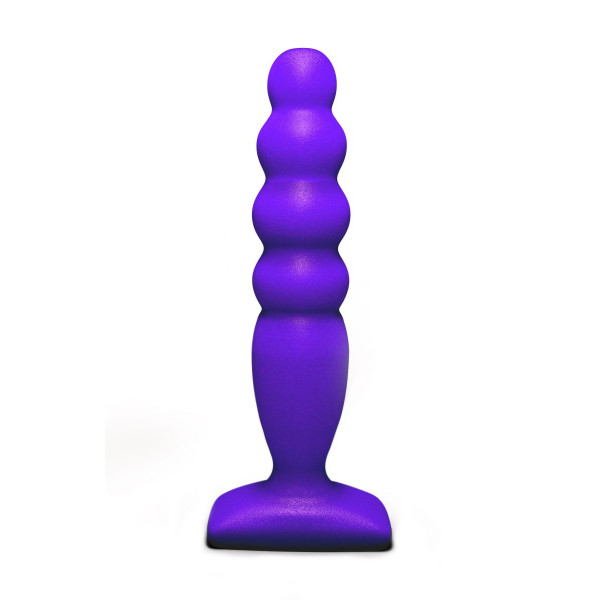 Фиолетовый анальный стимулятор Large Bubble Plug - 14,5 см. Фиолетовый анальный стимулятор Large Bubble Plug - 14,5 см.