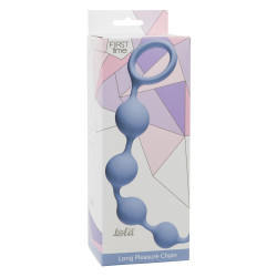 Голубая анальная цепочка Long Pleasure Chain - 35 см. Голубая анальная цепочка Long Pleasure Chain - 35 см.
