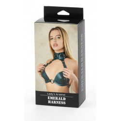 Изумрудная сбруя из ошейника с лифом Emerald Harness