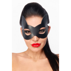 Черная маска Кошечка с ушками