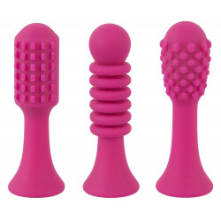 Ярко-розовый клиторальный вибратор с 3 насадками Spot Vibrator with 3 Tips - 17,9 см. Ярко-розовый клиторальный вибратор с 3 насадками Spot Vibrator with 3 Tips - 17,9 см.
