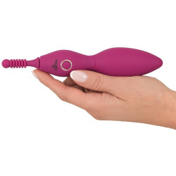 Ярко-розовый клиторальный вибратор с 3 насадками Spot Vibrator with 3 Tips - 17,9 см. Ярко-розовый клиторальный вибратор с 3 насадками Spot Vibrator with 3 Tips - 17,9 см.