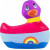 Вибратор-уточка I Rub My Duckie 2.0 Colors с разноцветными полосками