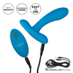 Голубой массажер простаты Silicone Remote Pulsing Pleaser - 11,5 см. Голубой массажер простаты Silicone Remote Pulsing Pleaser - 11,5 см.