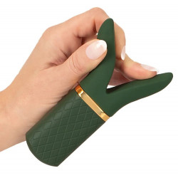 Зеленый вибратор Luxurious Split Tip Vibrator - 13,1 см.