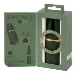 Зеленый вибратор Luxurious Split Tip Vibrator - 13,1 см.