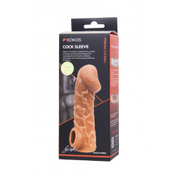 Телесная закрытая насадка с венками Cock Sleeve 006 Size L - 17,6 см. Телесная закрытая насадка с венками Cock Sleeve 006 Size L - 17,6 см.