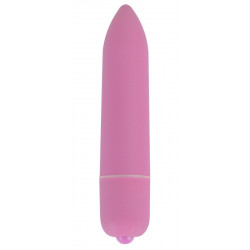 Розовая удлинённая вибропуля Power Bullet Pink - 8,3 см.
