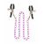 Зажимы для сосков Nipple Chain Metal на фиолетовой цепочке