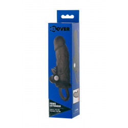 Чёрная насадка на пенис Toyfa XLover с вибрацией Чёрная насадка на пенис Toyfa XLover с вибрацией