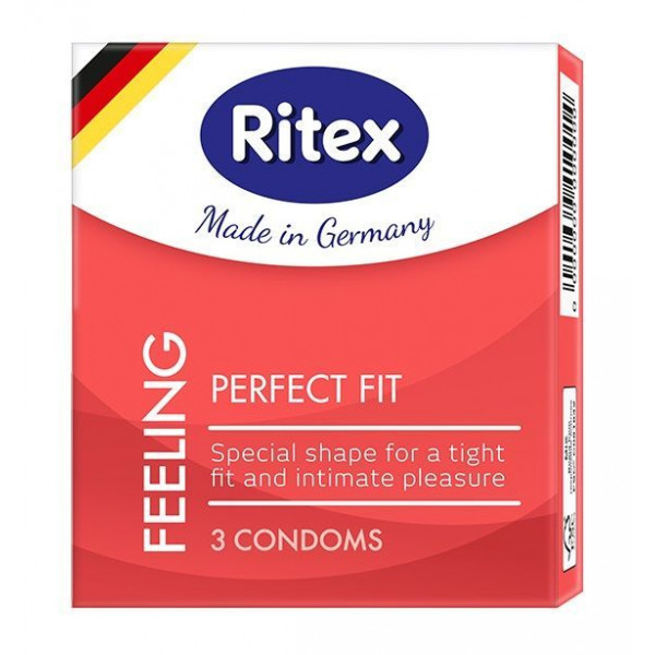 Презервативы анатомической формы с накопителем RITEX PERFECT FIT - 3 шт. Презервативы анатомической формы с накопителем RITEX PERFECT FIT - 3 шт.
