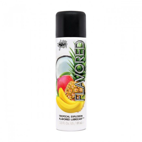 Лубрикант Wet Flavored Tropical Explosion с ароматом тропических фруктов - 89 мл. Лубрикант Wet Flavored Tropical Explosion с ароматом тропических фруктов - 89 мл.