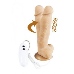 Телесный вибратор-ротатор на присоске Cesar Vibrator Rotator - 17,5 см.