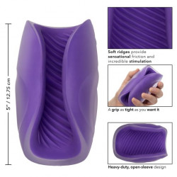 Фиолетовый рельефный мастурбатор Spiral Grip Фиолетовый рельефный мастурбатор Spiral Grip