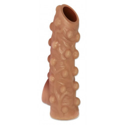 Телесная насадка с бугорками и открытой головкой Nude Sleeve M - 12 см. Телесная насадка с бугорками и открытой головкой Nude Sleeve M - 12 см.