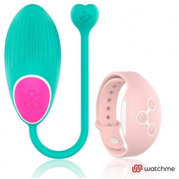 Зеленое виброяйцо с нежно-розовым пультом-часами Wearwatch Egg Wireless Watchme Зеленое виброяйцо с нежно-розовым пультом-часами Wearwatch Egg Wireless Watchme
