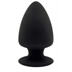 Черная анальная втулка Premium Silicone Plug XS - 8 см.