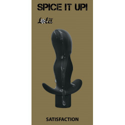 Черная анальная пробка с вибрацией Satisfaction - 11,5 см. Черная анальная пробка с вибрацией Satisfaction - 11,5 см.